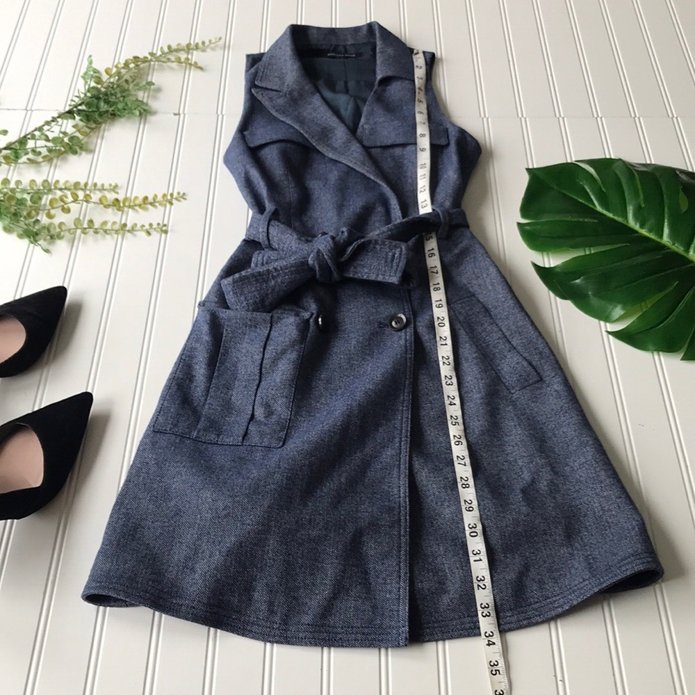 Marissa Webb NWOT Gretchen wrap dress blue grey - Picture 5 of 8